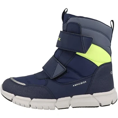 Imagen de Geox J Flexyper Boy B Abx , Botas para Niños, Azul/Amarillo (Navy/Fluo Yellow), 37 EU