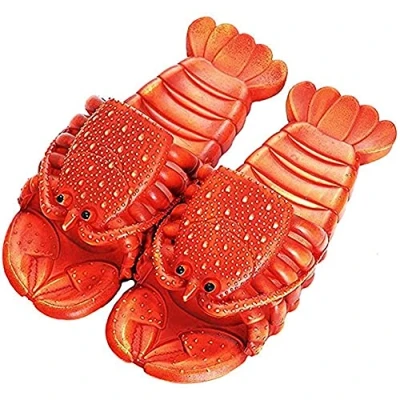 Imagen de Graciosa Animal Zapatillas de Verano para Mujer Langosta Interior Sandalias Zapatos Playa baño Suaves Chanclas Casa Hombre （Rojo,38/39 EU