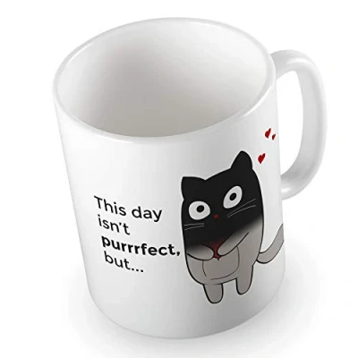 Imagen de Froster Taza Mágica Gatito, Sensible al Calor que Cambia de Color, Regalo San Valentín, con Mensaje Amor