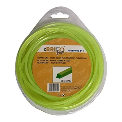 Imagen de Bricoferr BF100 811 Hilo para desbrozadora (3,3 mm x 15 metros, cuadrado)
