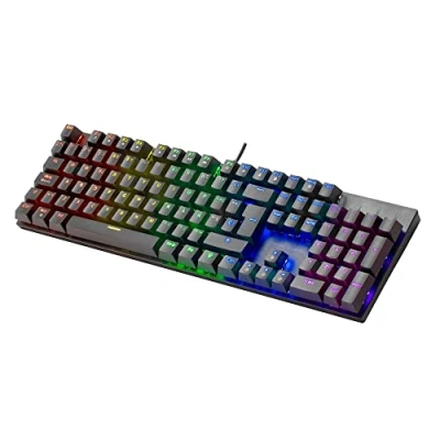 Imagen de TECLADO MECANICO EN FRANCES MARS GAMING MK422 BLACK SWITCH AZUL PR DE 100Hz ANTI GHOSTING AVANZADO ILUMINACION RGB