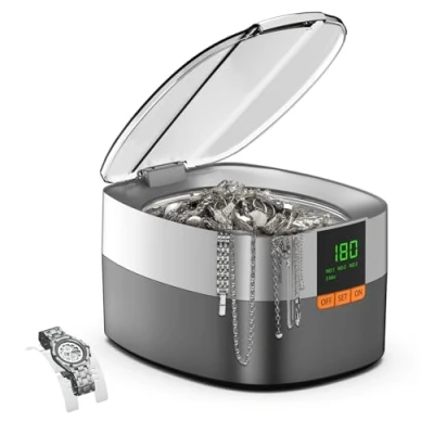 Imagen de KECOOLKE Limpiador Ultrasónico de Joyas, Sónico 750 ml con Temporizador Digital para Gafas, Anillos, Monedas, Cubiertos
