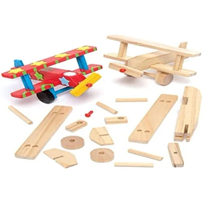 Imagen de Baker Ross Kits de avión madera 3D Ideal para manualidades, regalos, recuerdos y más niños (paquete 2)