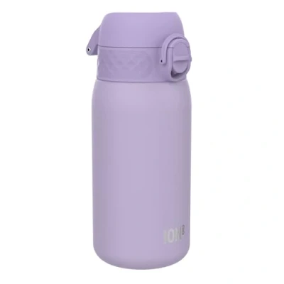 Imagen de Ion8 Botella Termica de Agua Acero Inoxidable para Niños, 320ml, a Prueba Fugas, Fácil Abrir, Cerradura Segura, Aptas Lavavajillas, Asa Transporte, Limpiar, Púrpura Claro
