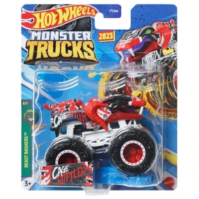 Imagen de Hot Wheels Monster Trucks Nuevo para 2023 escala 1:64 (jaulas de cascabeles 6/7 Beast Bashers)