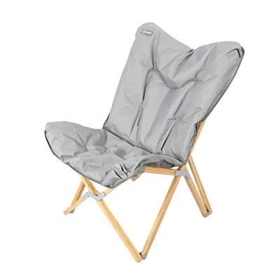 Imagen de HOMECALL Folding Garden Chair Bamboo Tube Cationic Polyester with Cushion