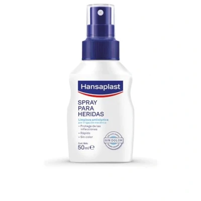Imagen de Hansaplast spray para Heridas, limpiador antiséptico mediante irrigación mecánica, desinfectante protector, incoloro y respetuoso con la piel, 1 x 50 ml