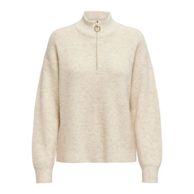 Imagen de ONLY Onltokyo Solid ZIP Jersey de punto, Mujer, Talla: XS, Pumice stone