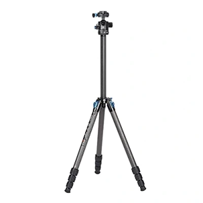 Imagen de SIRUI ST 124+ST 10X trípode Impermeable de Carbono para cámaras con Cabeza Bola 360, Viaje Fibra Carbono, Columna Central Triangular, Ligero, máximo 166cm, 12KG Carga útil