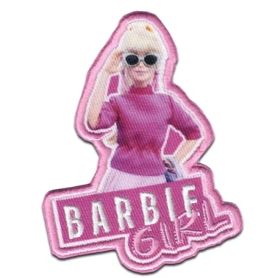 Imagen de Comercial Mercera Barbie © Chica con gafas Parches Termoadhesivos Bordados Aplique Para Ropa, Tamaño: 8,2 x 6,5 cm