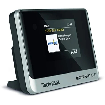 Imagen de TechniSat DIGITRADIO 10 C Adaptador de Radio Digital Dab+ (Pantalla a Color, Bluetooth, Mando Distancia, Despertador, Ideal para actualizar los Sistemas Alta fidelidad), Color Negro y Plateado