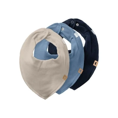 Imagen de Name it Nbnyvetti Scarf BIB Unisex 3 PACK Babero para niños, Talla: One Size, Dark sapphire/coronet blue