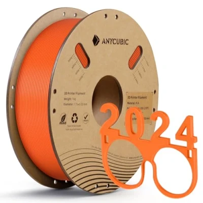 Imagen de ANYCUBIC Filamento 1,75 PLA, Naranja Vibrante, 1KG para Impresora 3D PLA Precisión mm +/ 0,02 mm, RFID Impresión Inteligente