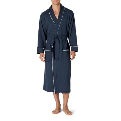 Imagen de Amazon Essentials Albornoz Ligero (disponible en talla grandes y largos especiales) Hombre, Azul Marino, 4XL Grande