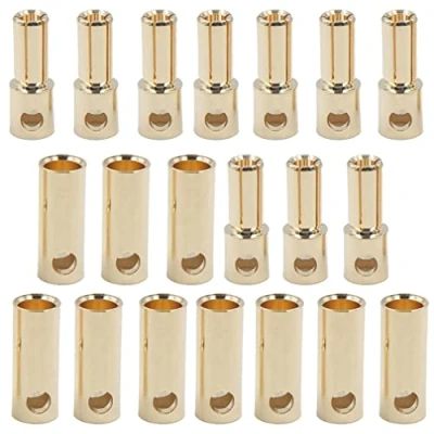 Imagen de Boladge 10 Pares Conector Enchufe Banana de Bala Macho Hembra Bullet 5.5MM Chapado en Oro para Motor ESC Batería Lipo
