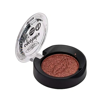 Imagen de PuroBio Sombra de ojos compacta con purpurina N 21, color rojo cobre, 30 g