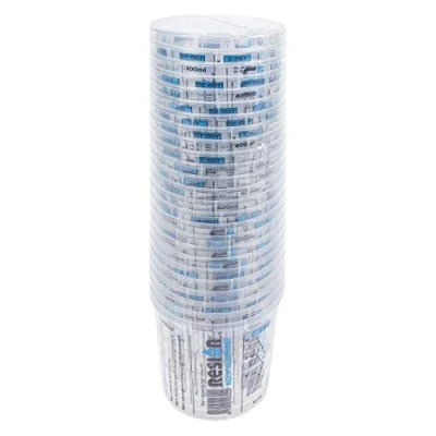 Imagen de RESION 25 vasos mezcladores de pintura 400 ml color, epoxi, poliéster con relación mezcla clara en la taza medidora