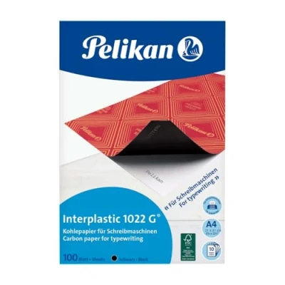 Imagen de Papel carbon pelikan negro interplastic din a4 caja de 100 hojas