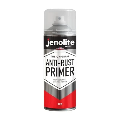 Imagen de JENOLITE Pintura en aerosol con Imprimación antioxidante ROJO 400ml para metales de alto rendimiento Protección contra el óxido y la corrosión Ideal autos