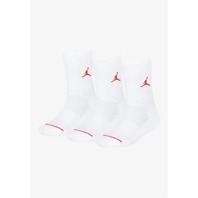 Imagen de Jordan Jumpman CREW Unisex 3 PACK Calcetines para niños, Talla: 23.5 27, White