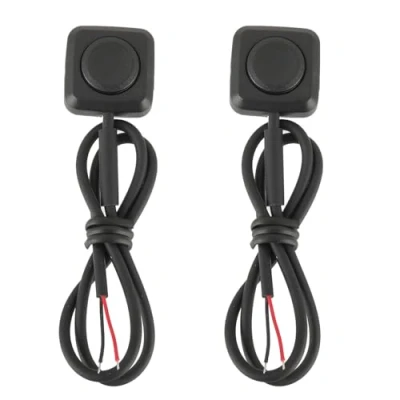 Imagen de EPLZON 2 Piezas Interruptor Pulsador Momentáneo, Botones Bocina ON/Off 12V 24V Mini de Botón para Automóvil Control Industrial, Experimentos Electrónicos