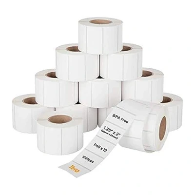 Imagen de Tera 30mm x50mm Etiquetas de Dirección (1000 Etiquetas/Roll, 12 Rollos) para Varias Impresoras Impresión Sin Mancha BPA Envío Térmico Adhesiva con Pegatinas Signo