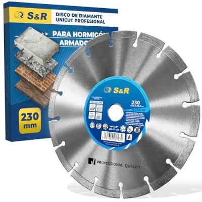 Imagen de S&amp;R Disco corte de Diamante 230 x 22,2 10 2,6 mm para Hormigón, Hormigón armado, Granito, Piedra natural, Ladrillo
