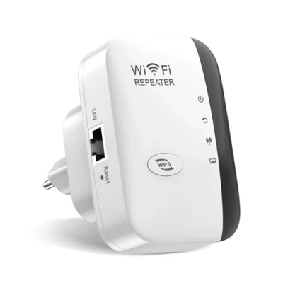 Imagen de Repetidor WiFi, Amplificador señal 300Mbps/2.4GHz Extensor WiFi con Repertidor/Ap Modo y la función WPS,1 Puerto Ethernet, Facil de Instalar, Conecta Múltiples Dispositivos