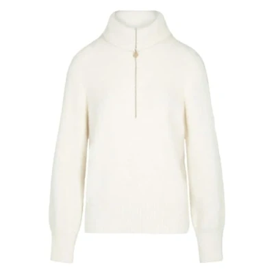 Imagen de Morgan Longsleeved WITH Zipped Jersey de punto, Mujer, Talla: XL, White denim