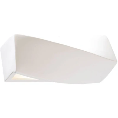 Imagen de SOLLUX lighting Sigma Mini Lámpara De Pared Cerámica Diseño Moderno Altamente Versátil Bombilla Reemplazable E27, 1 x 60 W Blanco, 35 16 12 cm