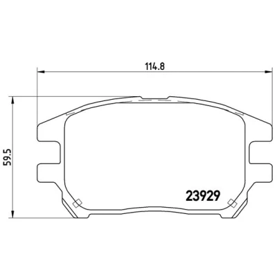 Imagen de BREMBO P 56 050 Juego de pastillas freno excl. contacto avisador desgaste sin accesorios LEXUS: RX I