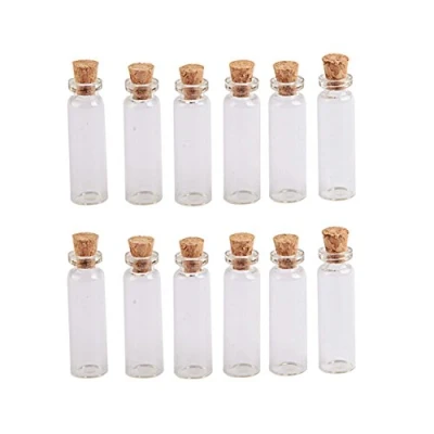 Imagen de Jarvials Mini Botellas de Vidrio 2.3ml con Corcho Pequeños Frascos Vacíos Transparentes 100pcs (100,2.3ml)