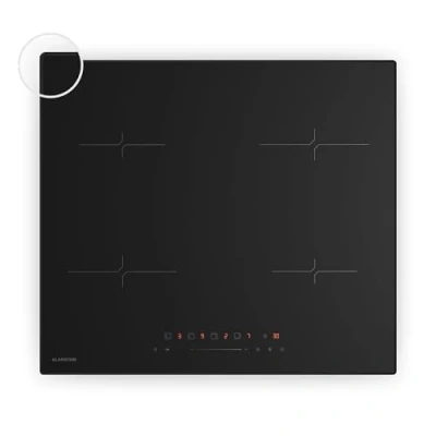Imagen de Klarstein Velaire Placa Inducción 60cm 4 Zonas, 7000W Boost, Control Deslizante Táctil, Temporizador, Bloqueo Infantil, Vidrio Cerámico, Cocina Inducción, Diseño Minimalista Negro
