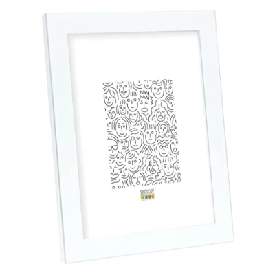 Imagen de Deknudt Frames Marco de Fotos Blanco Fino Resina, Madera, Beige, 15x23