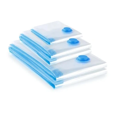 Imagen de Diboniur Bolsas Vacio Ropa, 5 Piezas (2L 80x60, 2M 70x50, 1S 60x40 cm) Almacenaje Ropa Reutilizable para Viaje Edredón Almohada Manta