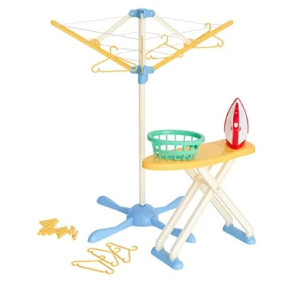 Imagen de Casdon 61450 Wash Day Set Toy Pretend Steam Iron and Laundry Basket!,Pastel, Aged 3+