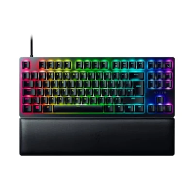 Imagen de Razer Huntsman V2 Tenkeyless (Interruptor Rojo) Teclado óptico para Juegos (interruptores ópticos lineales Gen 2, Teclas PBT de Doble Disparo, reposamuñecas ergonómico) diseño del Reino Unido
