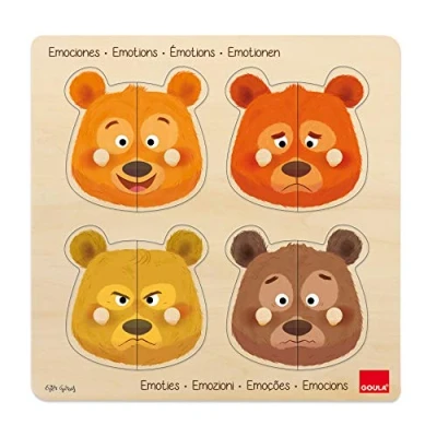 Imagen de Goula Puzle emociones, Encajable de madera a partir 2 años