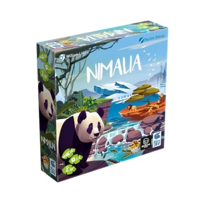 Imagen de juego de mesa Nimalia,Juego estrategia con temática animales,Juego construcción territorio,Tiempo promedio 25 30 minutos,Fabricado por Lucky Duck Games