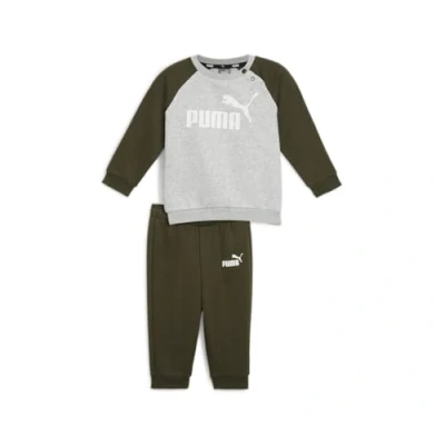 Imagen de Puma Minicats Raglan Jogger Unisex SET Chándal para niños, Talla: 6m, Dark olive