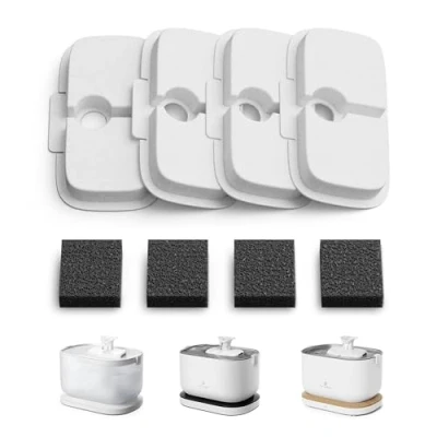 Imagen de PETLIBRO Filtros Fuente Gatos, 4 Filtro para Gatos Compatibles con Dockstream PLWF005, PLWF115, PLWF105, Filtración Vertical de Agua