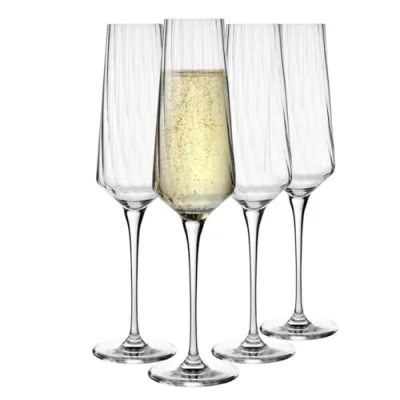 Imagen de Krosno Copas de vino tinto cristal Juego 4 envases 200 ml Colección LUMI vanguardista Idea regalo Ideal para hogares, restaurantes, cocina y fiestas Lavable en la lavadora