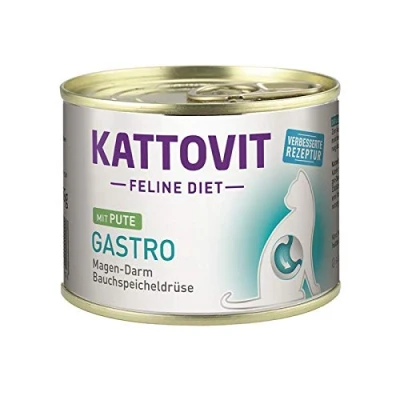 Imagen de Kattovit Feline Diet Gastro Pavo 12 x 185 g comida para gatos