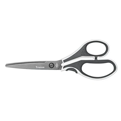Imagen de Wedo 9868 Cut it, tijeras de acero fino inox, 8 pulgadas, 21 cm, titanio, color gris/blanco