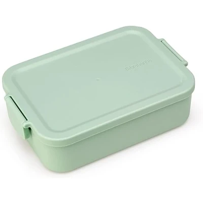 Imagen de Brabantia Make &amp; Take Fiambrera Mediana Espacio para Bocadillos Tapa con Clips Apta Congelador Lavavajillas Microondas Verde (Jade Verde) 20 x 13,5 5,5 cm