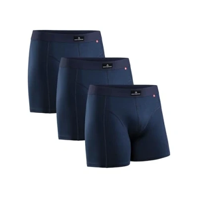 Imagen de DANISH ENDURANCE Calzoncillos Hombre Bóxer de Algodón Premium, Elástico, Ropa Interior Cómoda, 3 Pack Azul Marino 3XL
