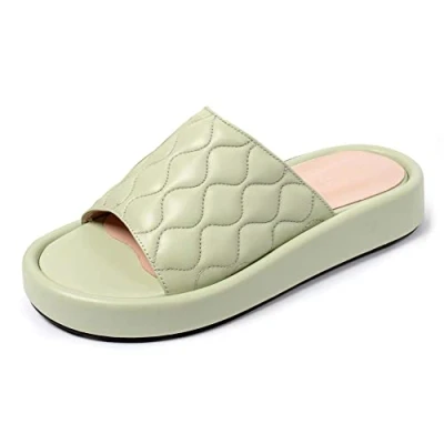 Imagen de L37 HANDMADE SHOES Radio Noise, Sandalia Mujer, Verde, 39 EU