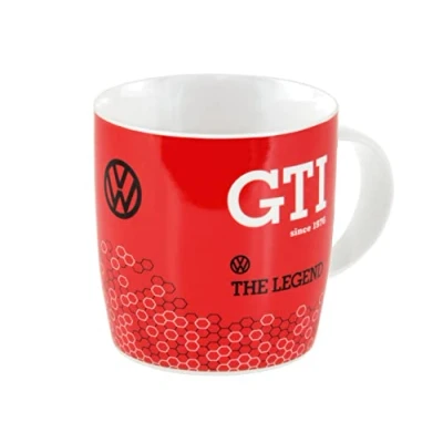 Imagen de BRISA VW Collection Taza de cerámica para café/té/cappuccino GTI Volkswagen (370 ml/GTI The Legend/Rojo)