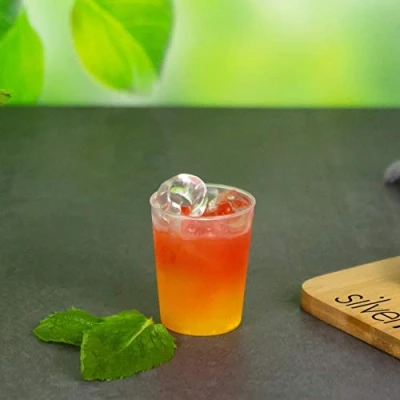 Imagen de silverkitchen 50 vasos para chupitos de 2 cl/4 cl con marca nitidez, reutilizables irrompibles, plástico duro polipropileno, fabricados en Alemania