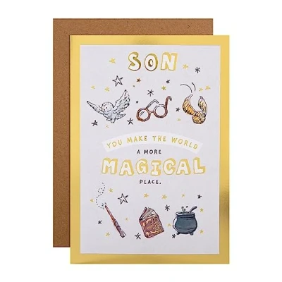 Imagen de Hallmark Tarjeta de cumpleaños para hijo Harry Potter Ilustraciones y Actividad